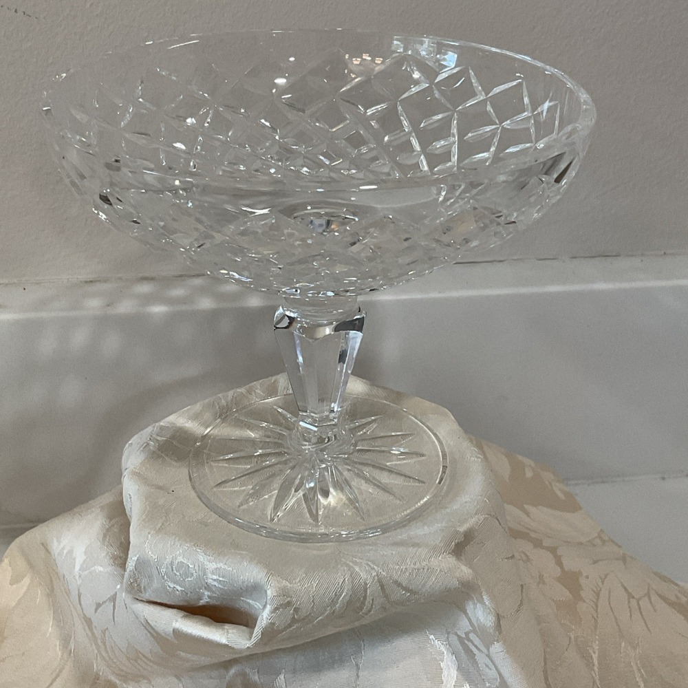 Cavan Crystal Ireland Compote Dish Bowl 5.75" Diameter 4 1/2" Tall Candy Nut